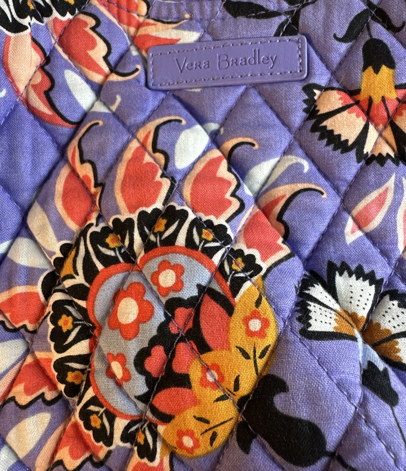 Vera Bradley Glenna Purse Mural Garden Shoulder Bag
