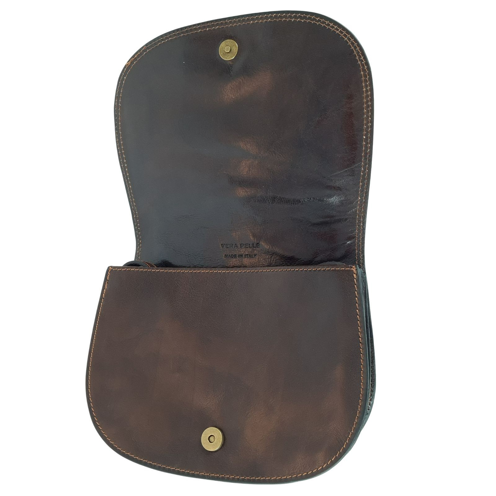 Genuine Leather Crossbody Ladies Saddle Bag Pelle Handmade Italy NEW ORIGINAL BOX