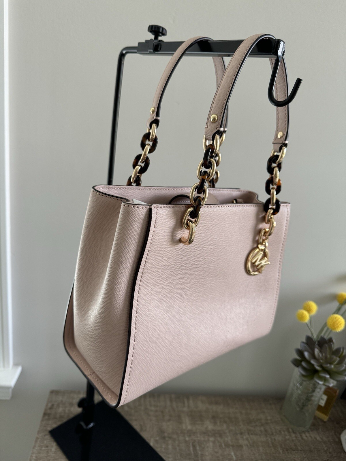NWT Michael Kors Medium North South Sofia Leather Tote In Ballet