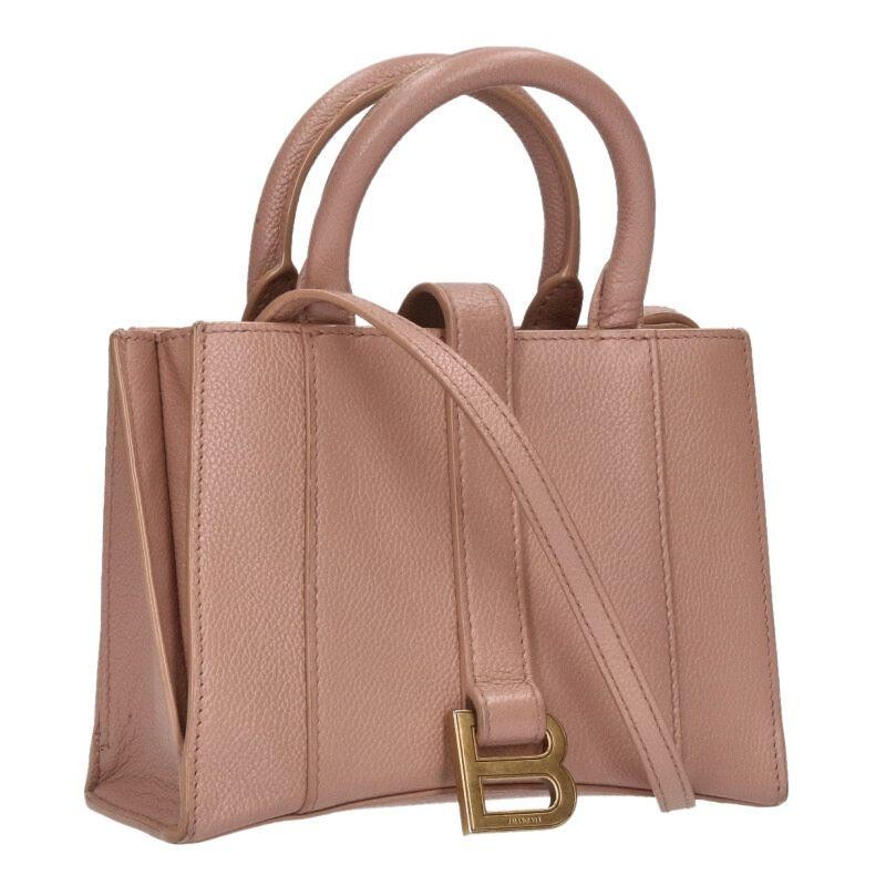 BALENCIAGA Bag: Hourglass 2WAY Pink W18H13.5D8cm w/ bag tag;