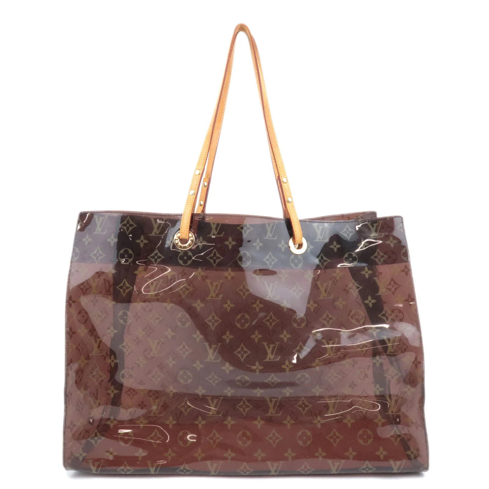 Louis Vuitton Monogram Vinyl Cabas Cruise Tote bag Gold HDW M50500 Authentic