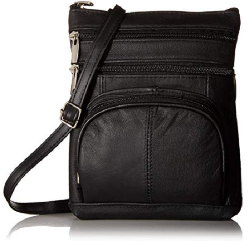 Women’s Cow Leather Cross-Body Bag Multi-Pocket Wallet Organizer I phone Cover