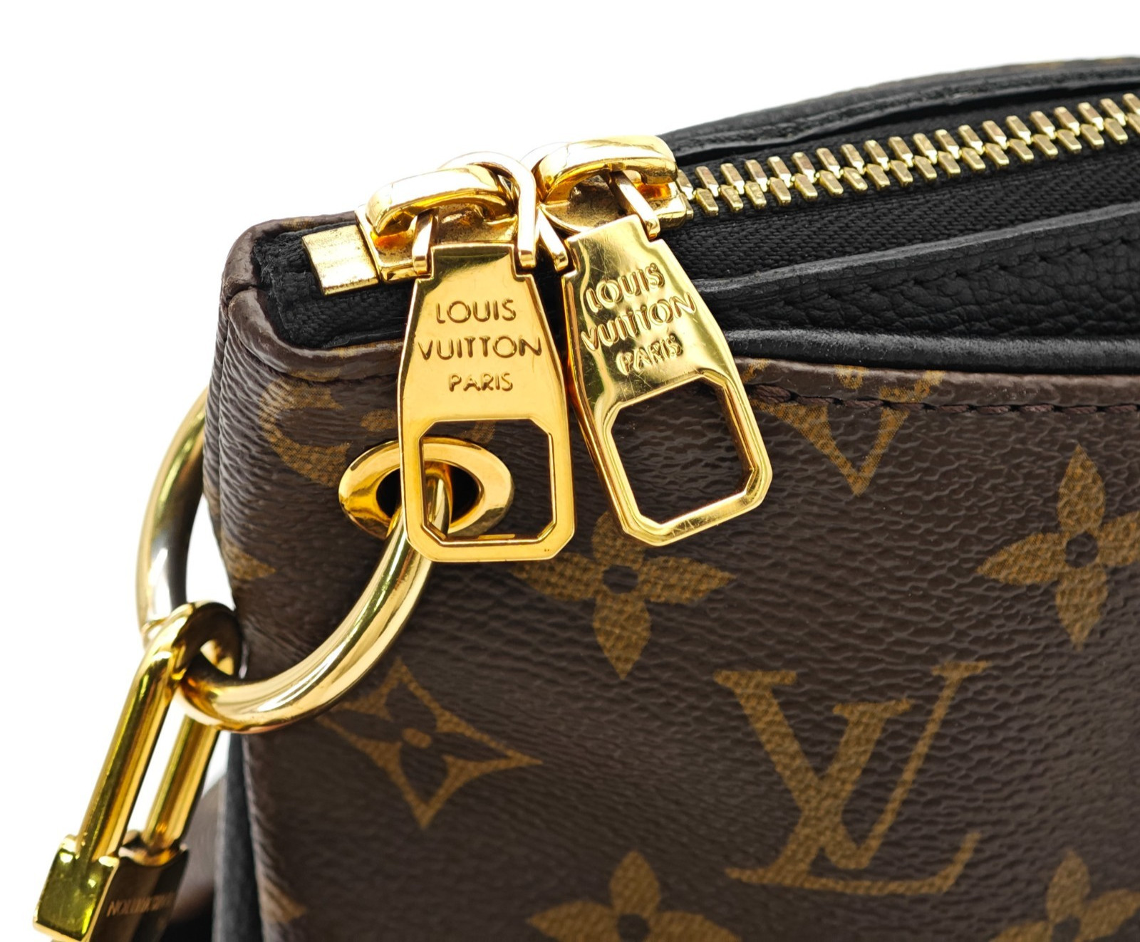 LOUIS VUITTON Pallas MM Monogram 2Way Shoulder HandBag M4275 Auth BLACK 0112