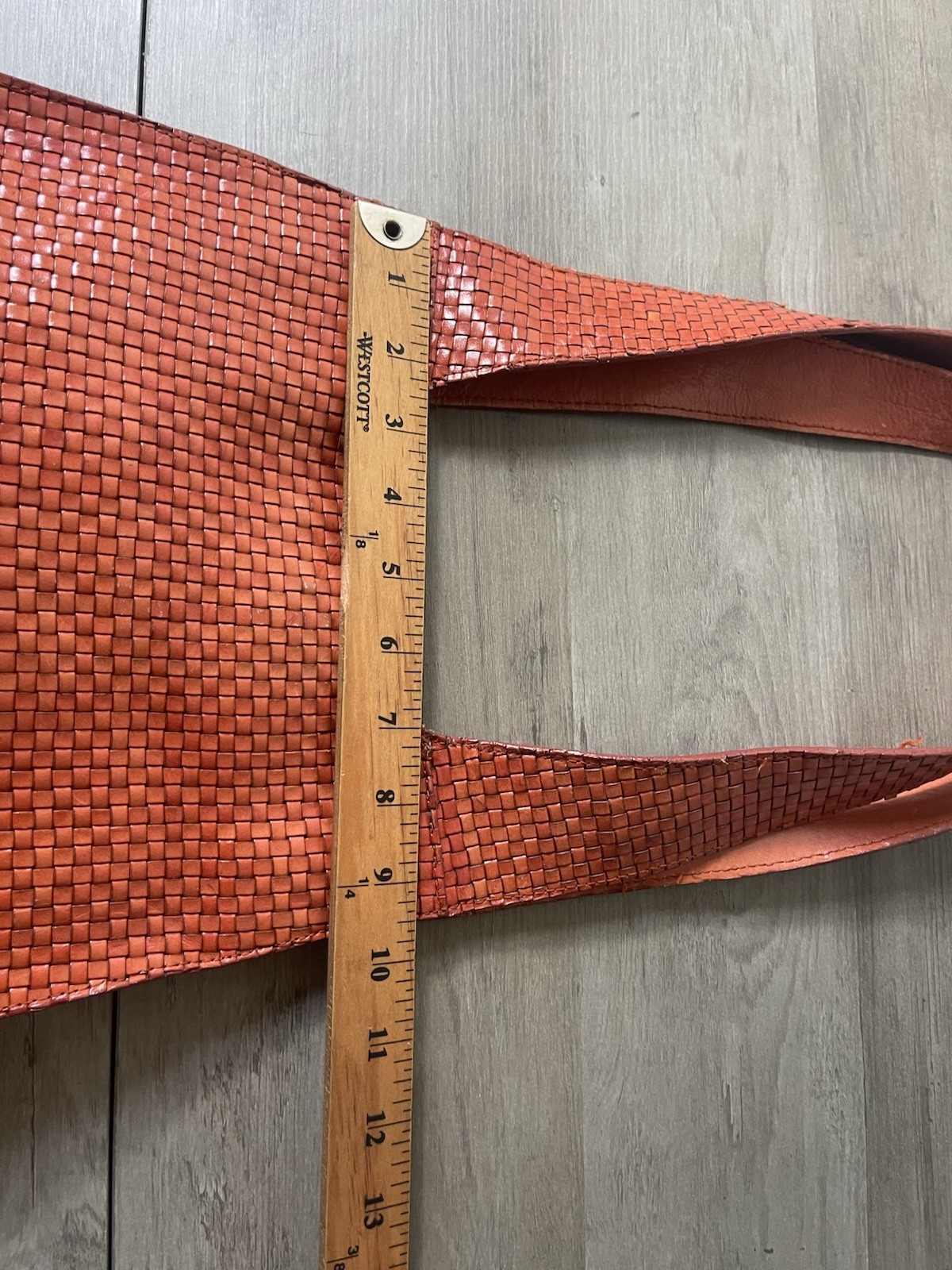 Vintage | Valerie Stevens | Woven Leather Shoulder Sack Bag