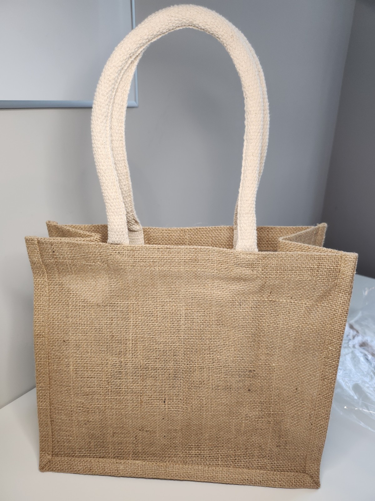 MUJI Jute Tote Bag – 12″ x11″ x 7″ – Unused