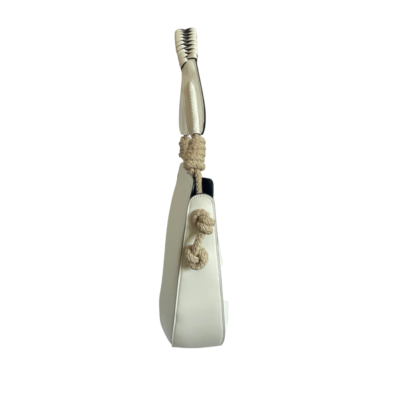 Prada Shoulder Bag Vitello Lux Leather, White, 1BC131 2DJ4 F03GZ