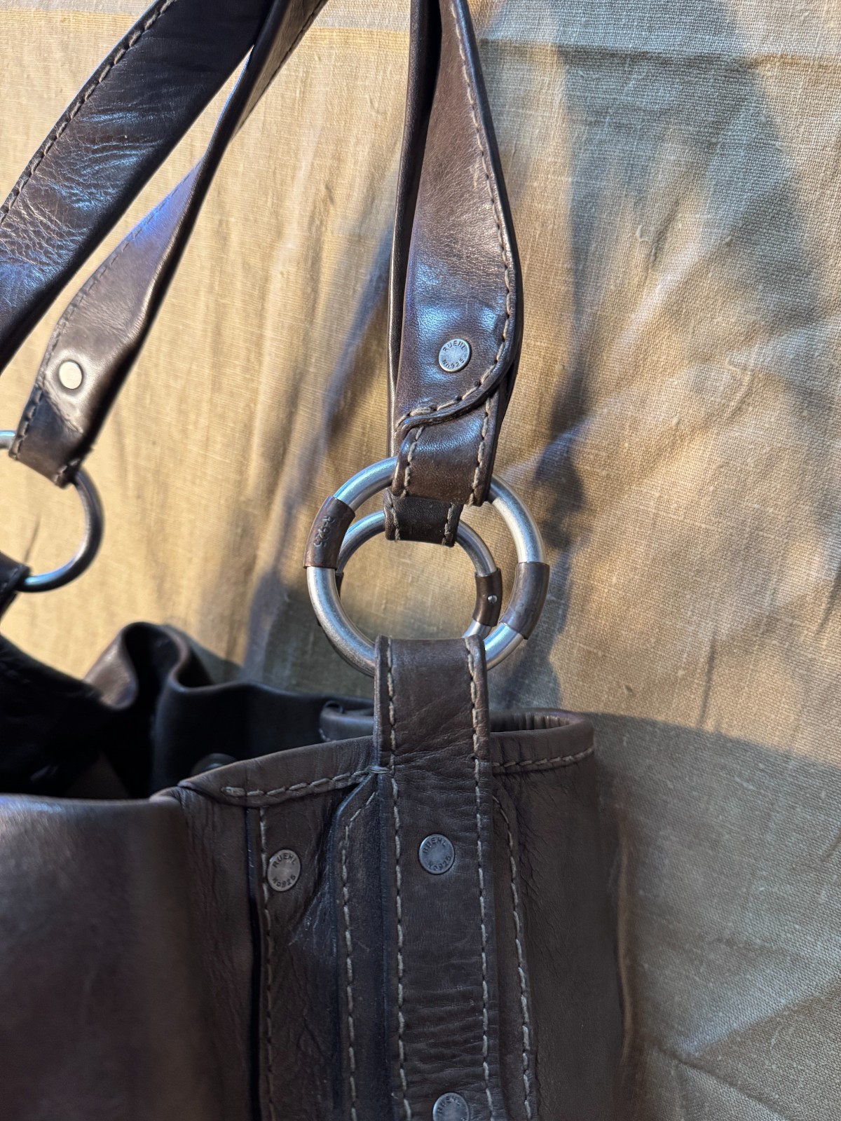 RUEHL No.925 Lila ? Purse Tote Leather Abercrombie Fitch Rare Brownish Gray