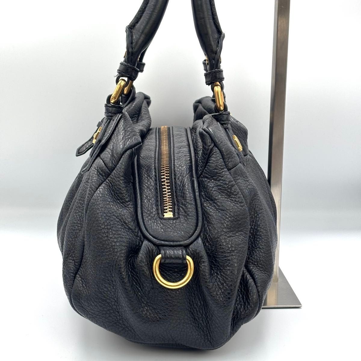 Marc Jacobs Classic Q Baby Groovy 2way Shoulder Bag Handbag Black Y2K