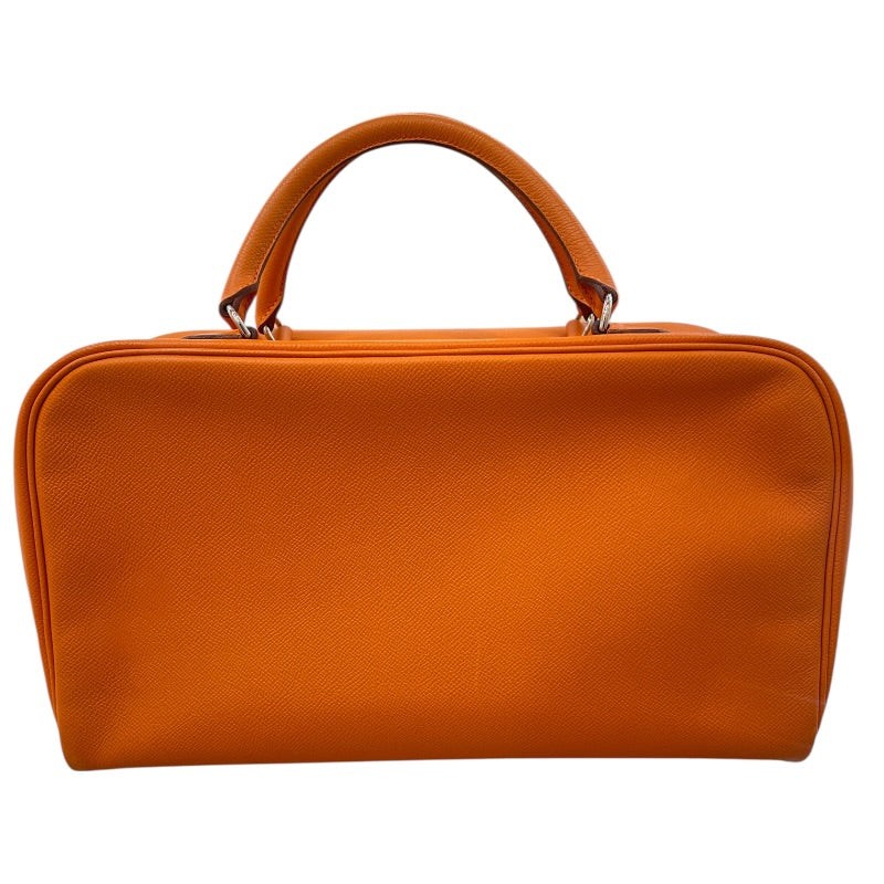 HERMES Sack Anvi 36 Orange Epsom Leather Handbag Square J #OKB2162