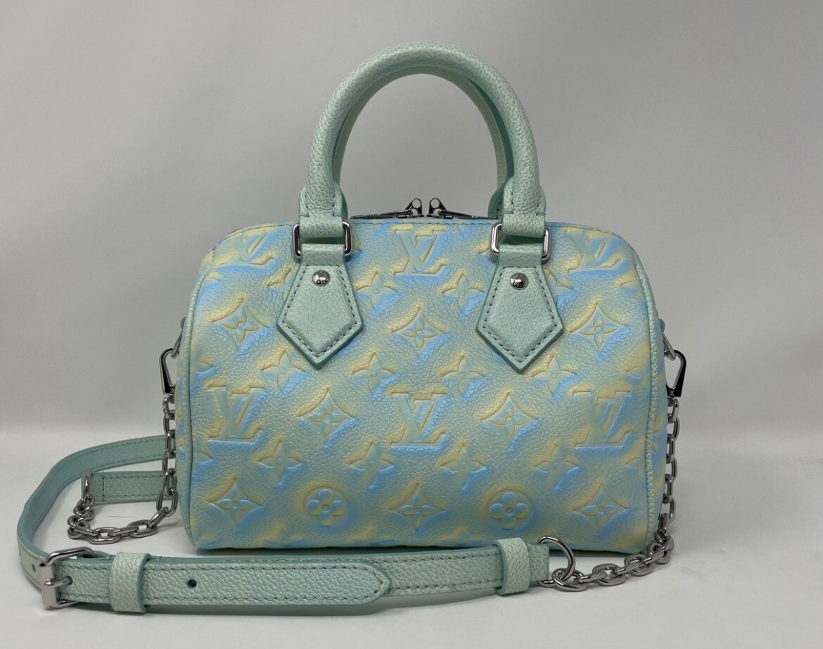 Louis Vuitton Speedy Bandouliere 20 Stardust Collection Green Rare 🦄