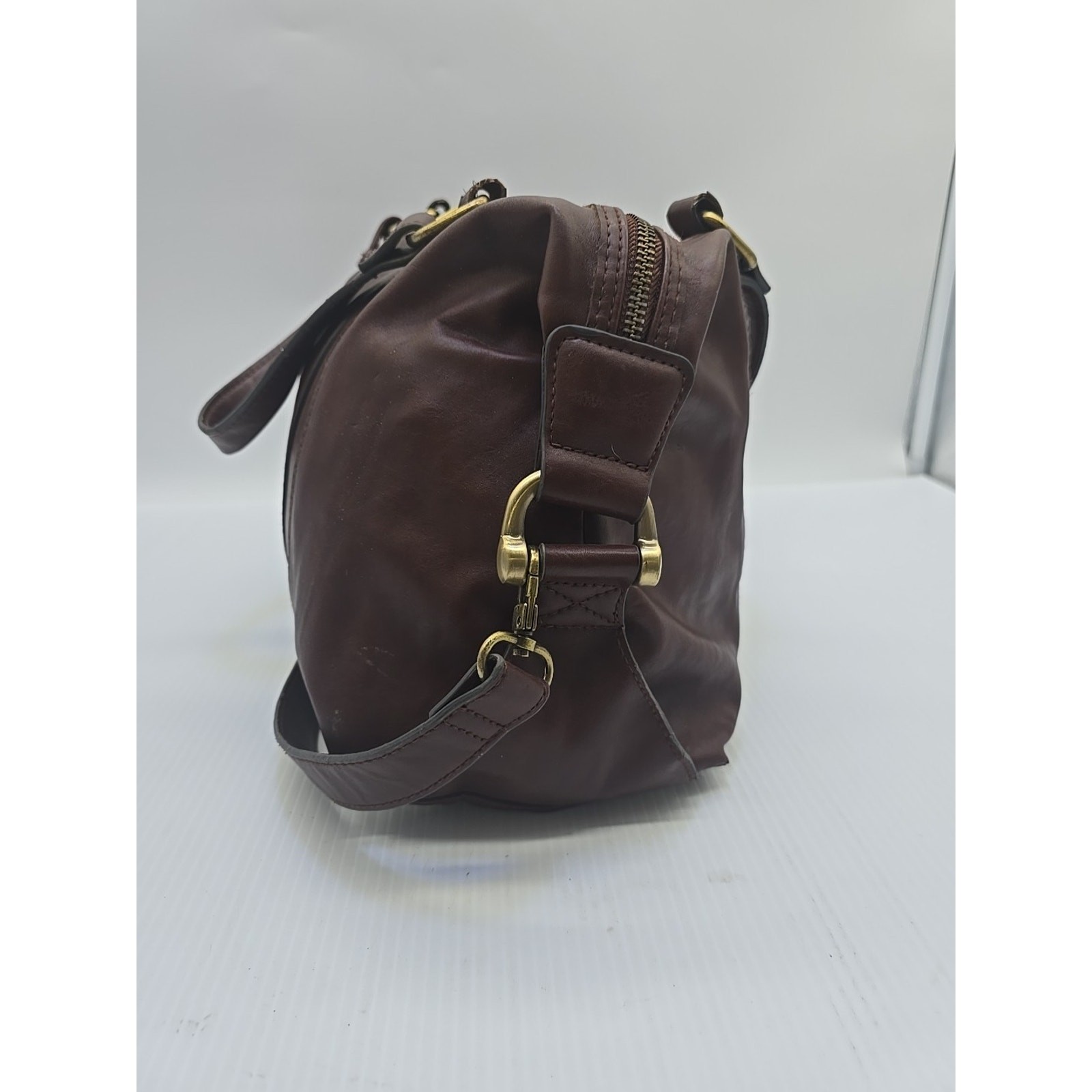 MERONA Faux Leather Hobo Shoulder Bag Purse Color BROWN [65]