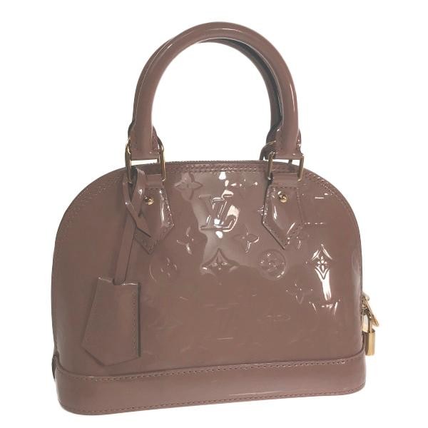 LOUIS VUITTON Bag: Alma BB M91585 Rose Velour W24H18D11.5cm w/dust bag strap;–