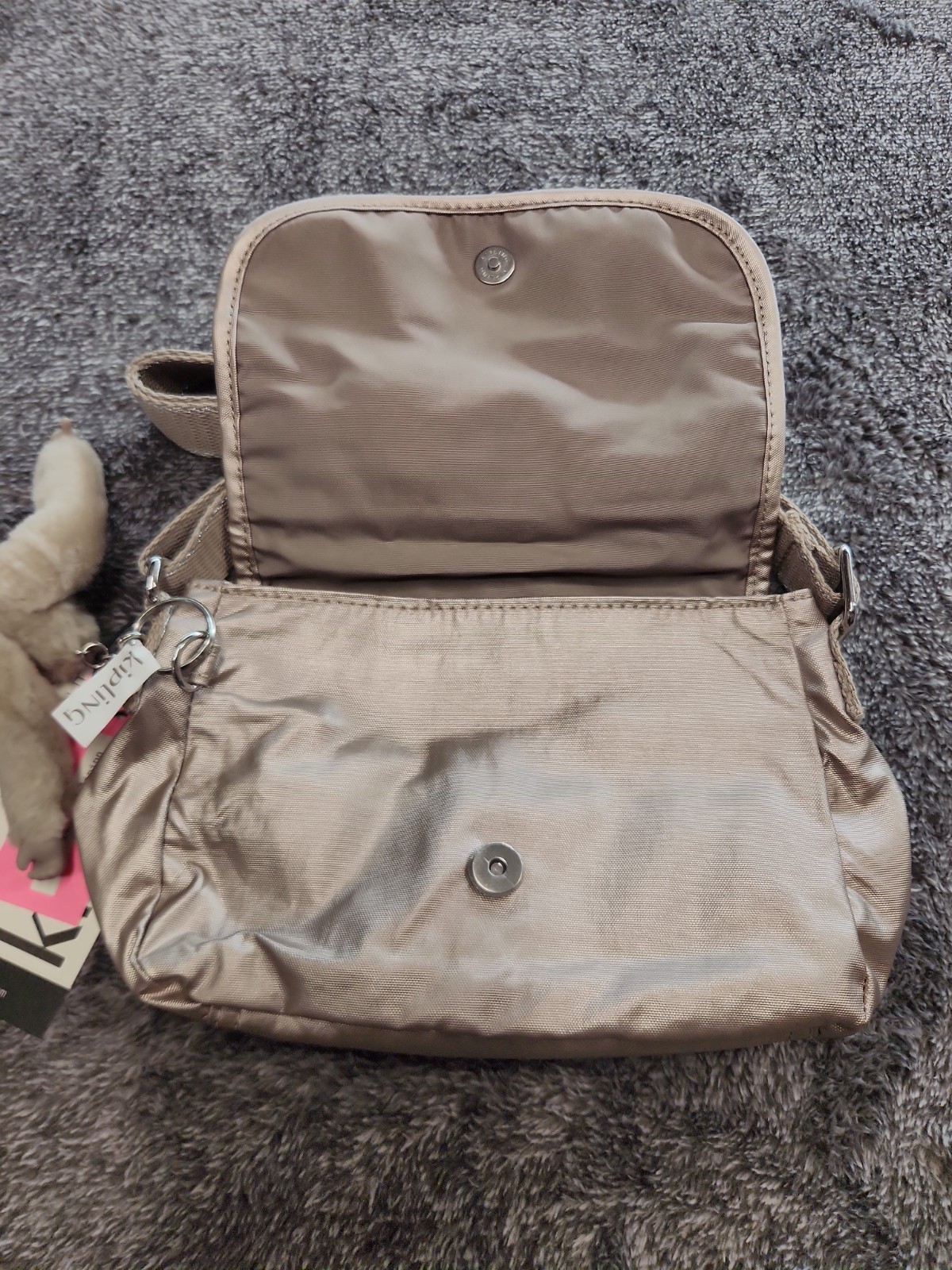 Kipling Candy Convertible Mini Backpack Metallic Glow 7.75L x 5.75H x3.25
