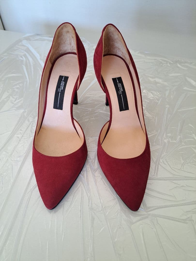 Jerome Dreyfuss Dreyfus Burgundy Suede Pumps 36 Women Rare Model limited Edition