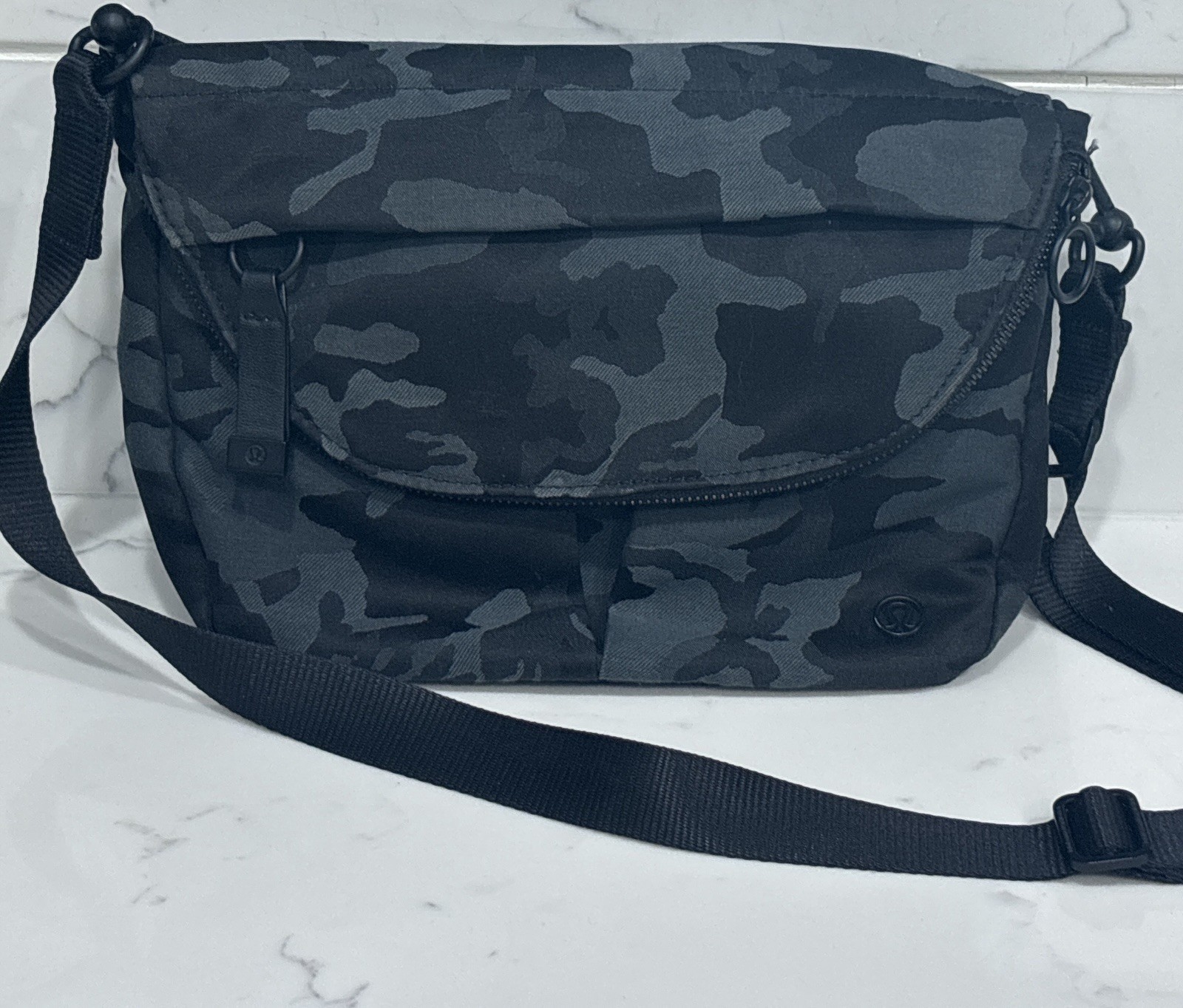 Lululemon All Night Festival Bag 5L Jacquard Camo Cotton Obsidian Black