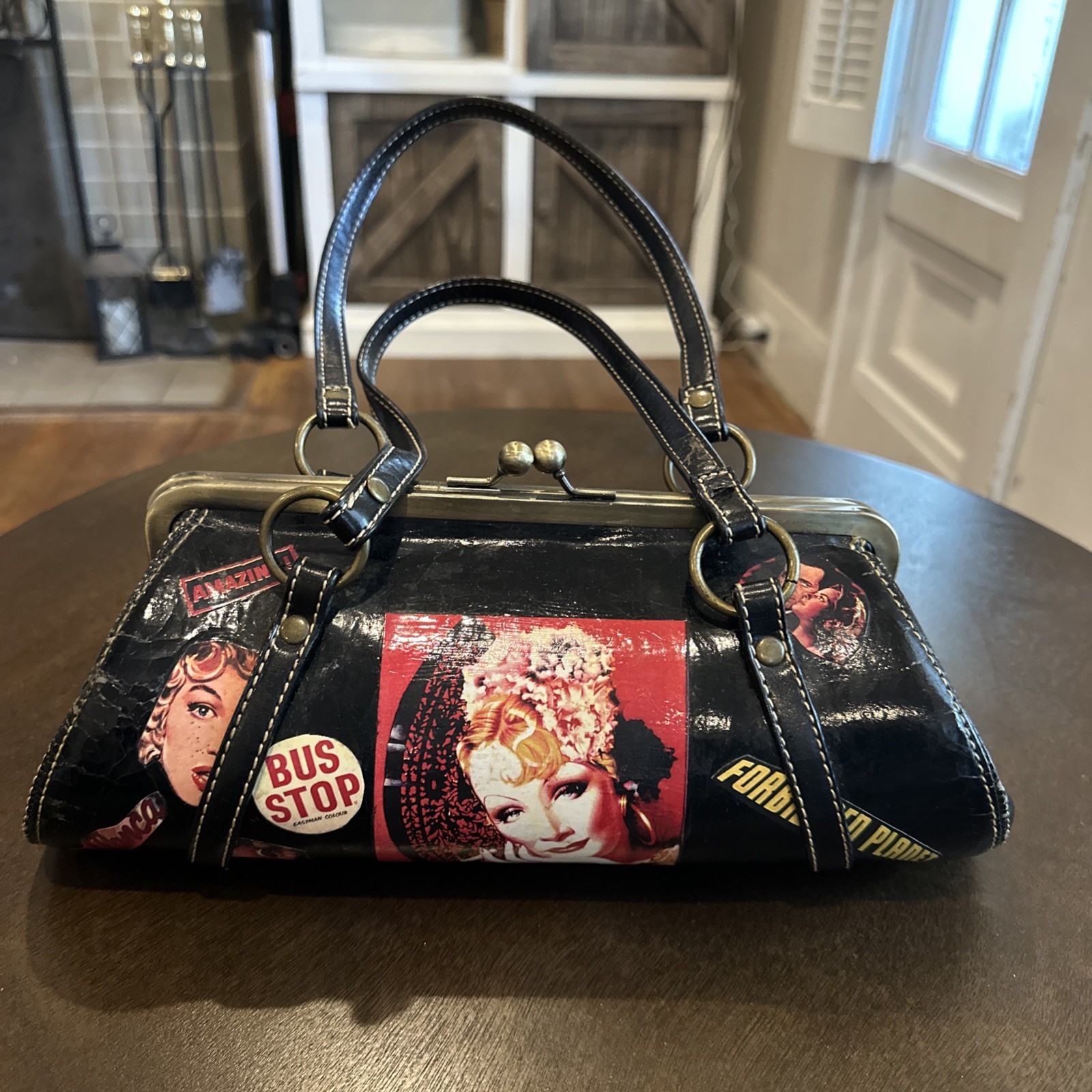 Vintage Marilyn Monroe Bus Stop Movie Poster Handbag Retro Doctor Bag Purse