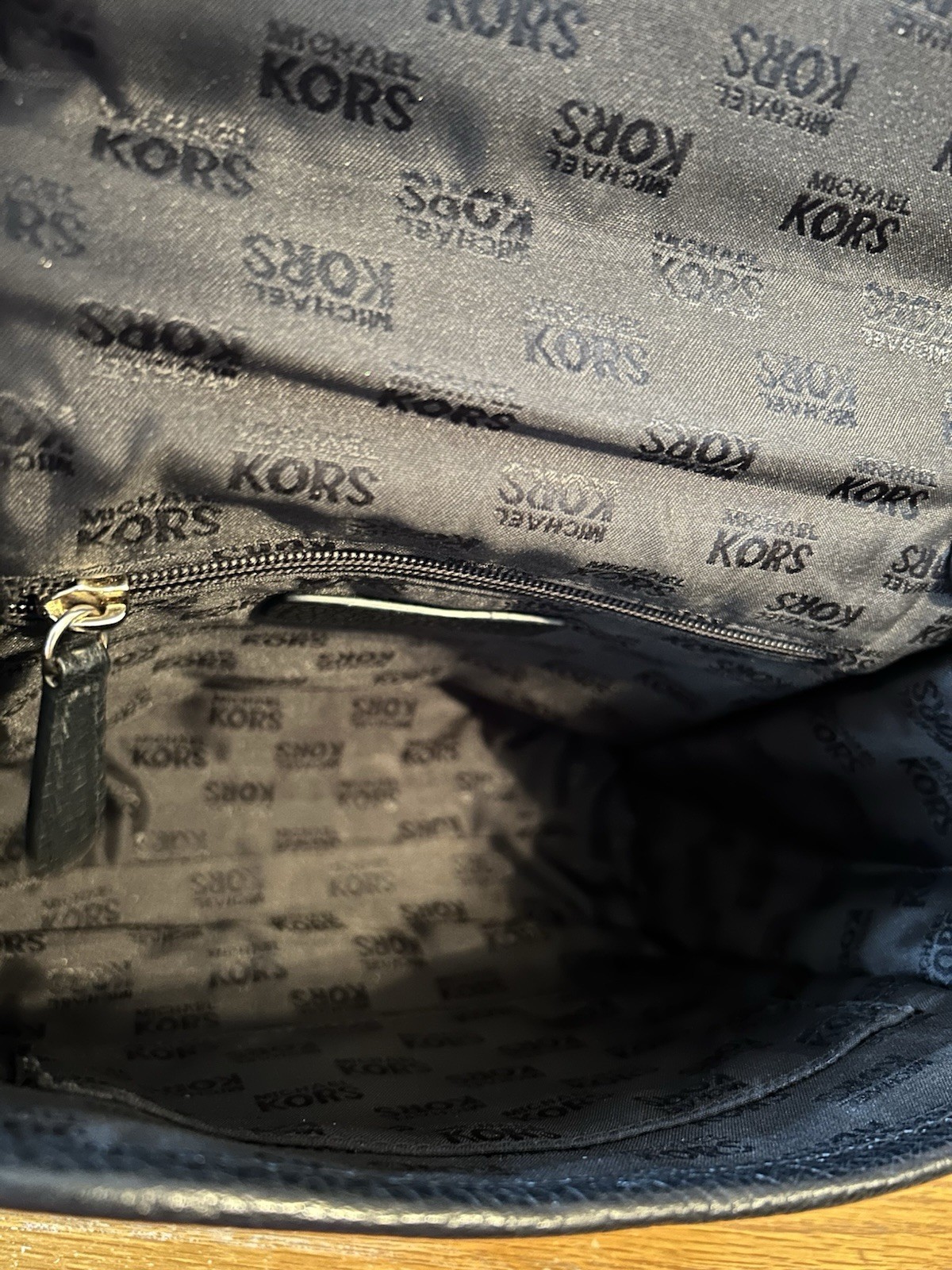 Michael Kors Black Jenna Pebbled Leather Purse