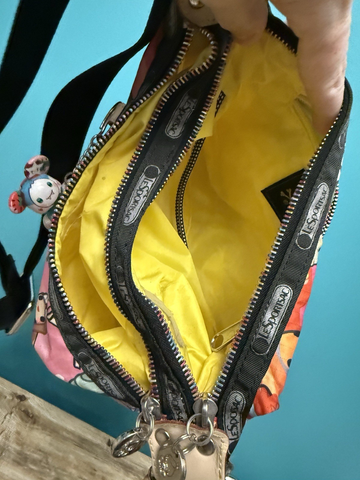 Tokidoki x LeSportsac Spiaggia Small Cleo Crossbody Bag Purse Rare Figure Charm