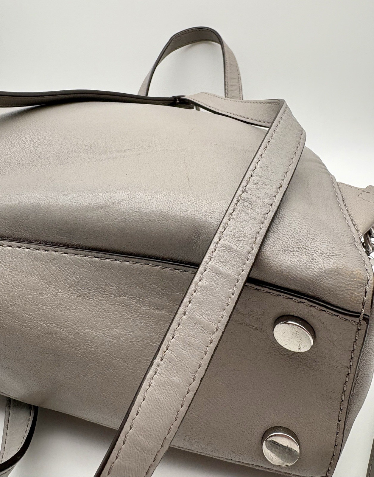 MICHAEL KORS Whitney Quilted Backpack Purse Women’s Grey Mini Leather Bag Cute