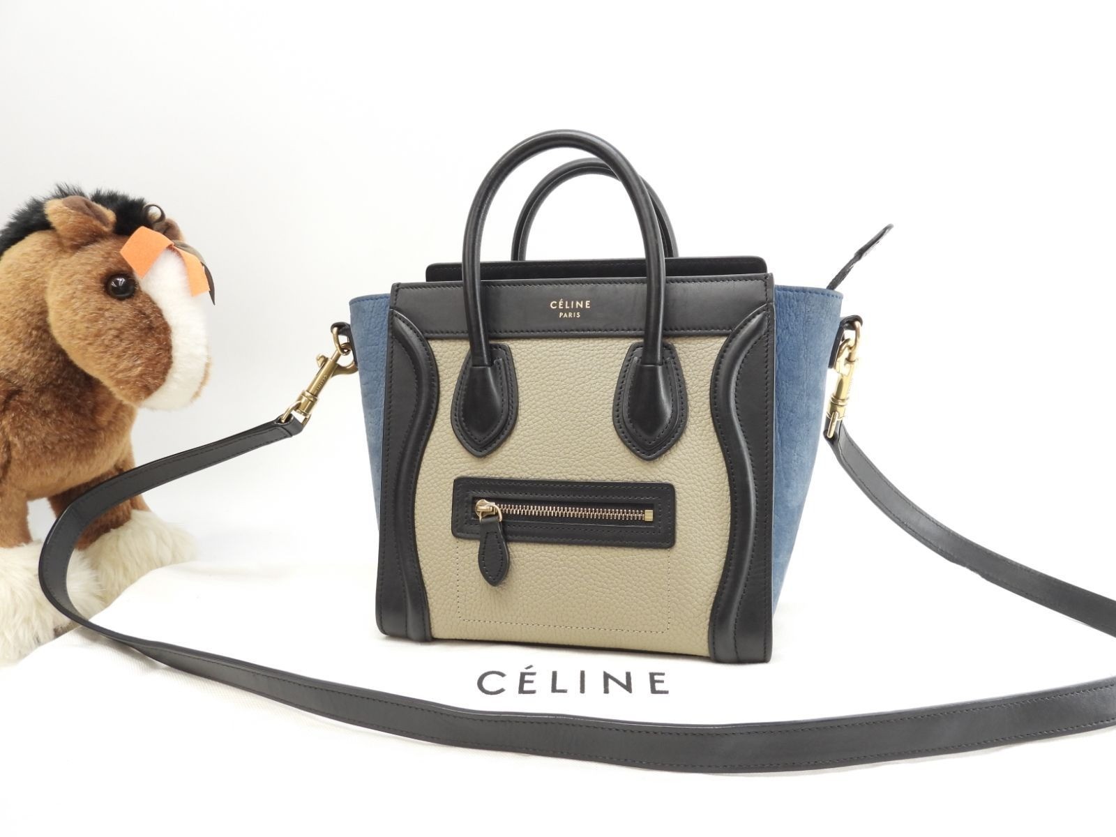 Celine Luggage Nano Leather Mini Hand Crossbody Bag 11.8*8.2*3.9 inch