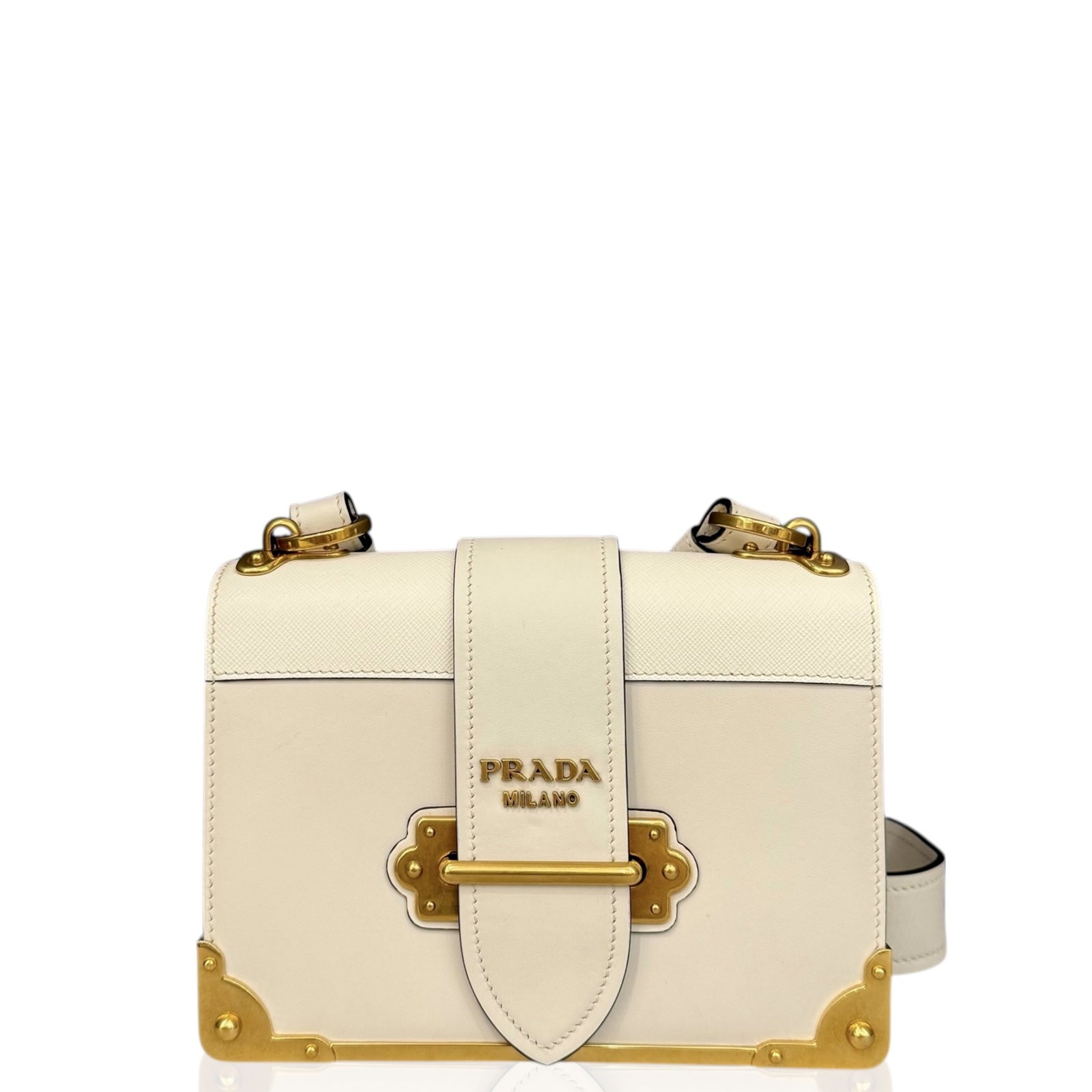 Prada Small Cahier White Calfskin (qy012626d5)