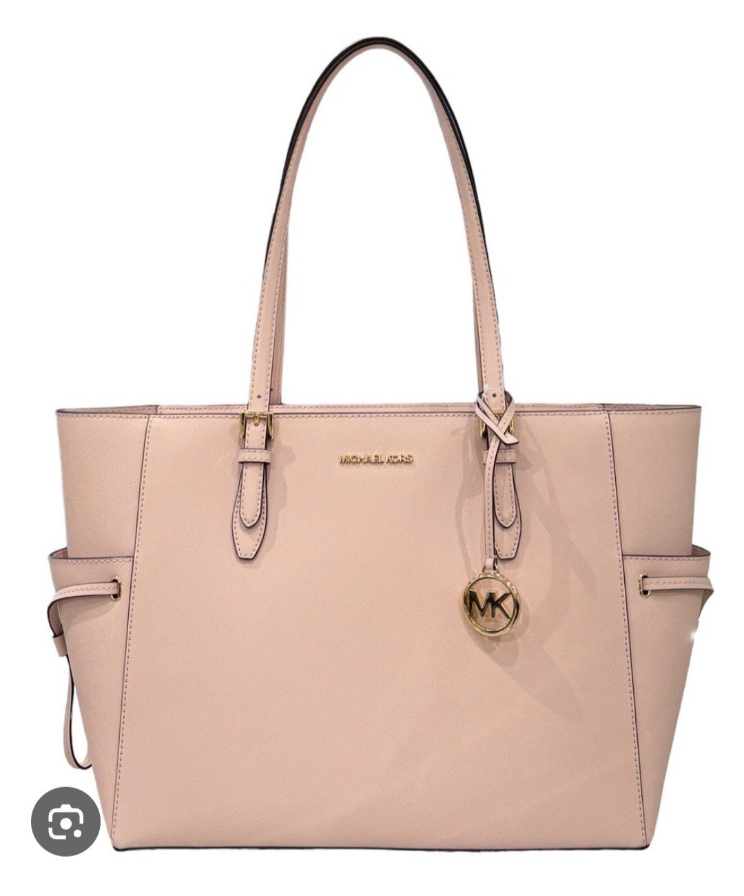 MICHAEL KORS GILLY LARGE DRAWSTRING TRAVEL TOTE SHOULDER BAG PINK POWDER BLUSH
