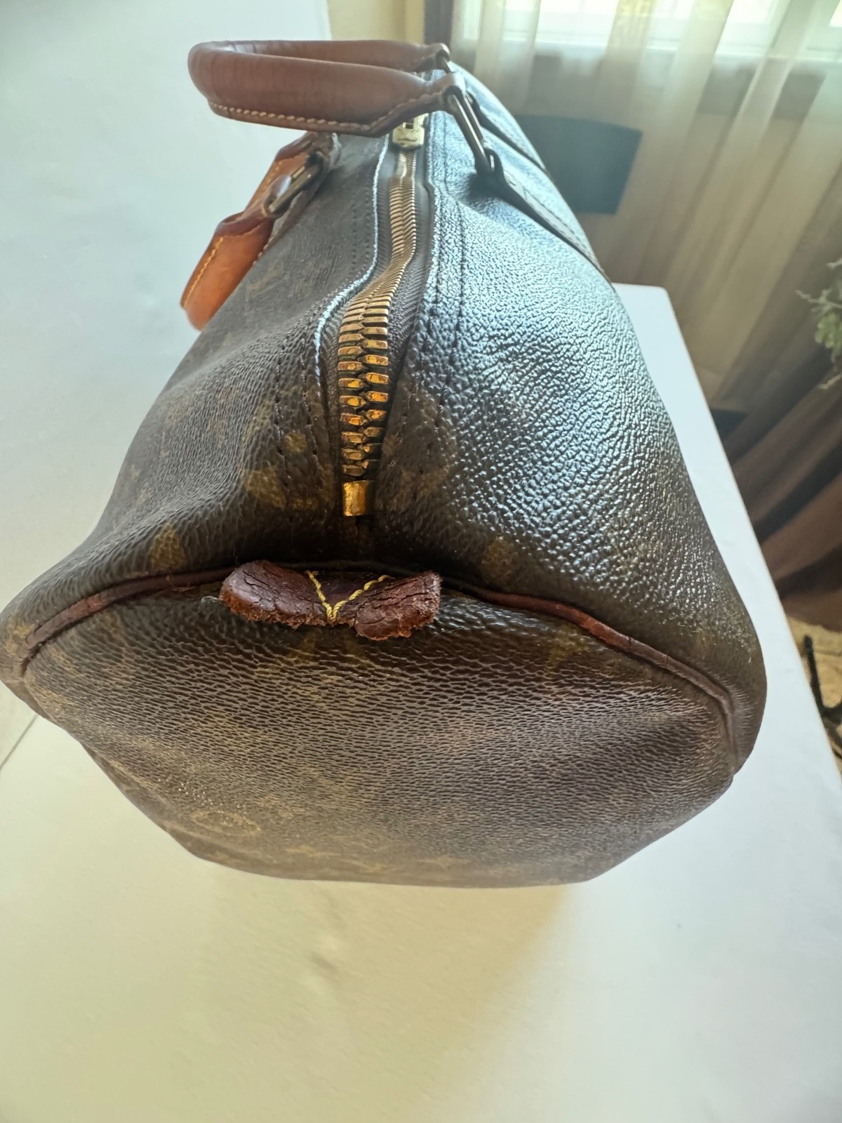 Louis Vuitton Keepall 45 Monogram Canvas Vintage Travel Bag Lock Tag Authentic