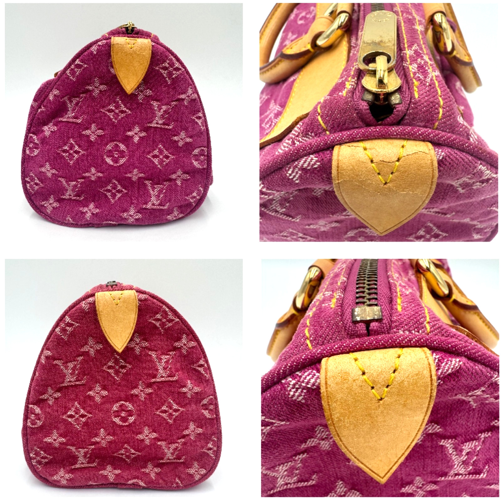 Louis Vuitton Denim Neo Speedy Boston Hand Bag Monogram Pink M95214 #SP0026