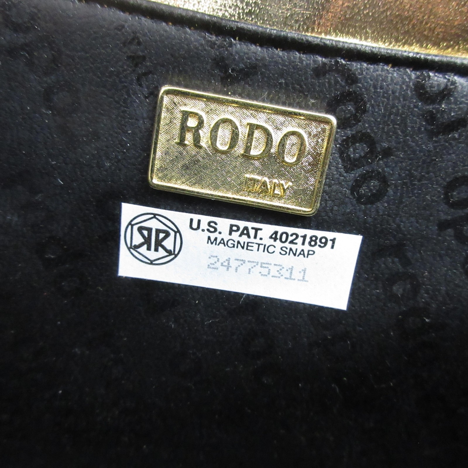 Vtg RODO Top Handle Bag Womens Small Black Plastic Basket Weave Purse Italy