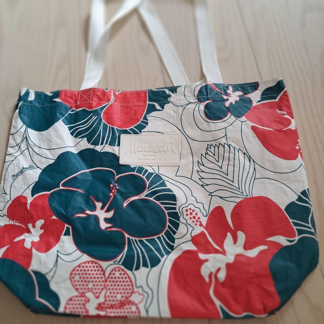 Aloha Collection Manuheali’i Reversible Tote Bag Red & Blue Floral