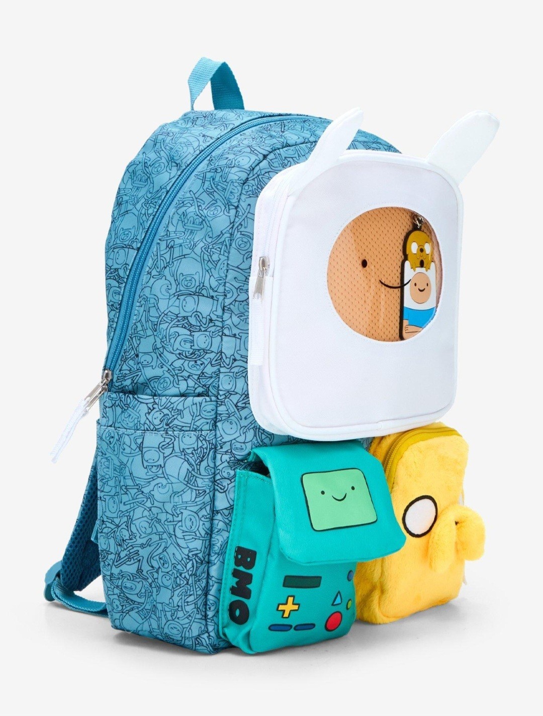 Adventure Time Finn & Jake Figural Multi-Pocket Backpack New