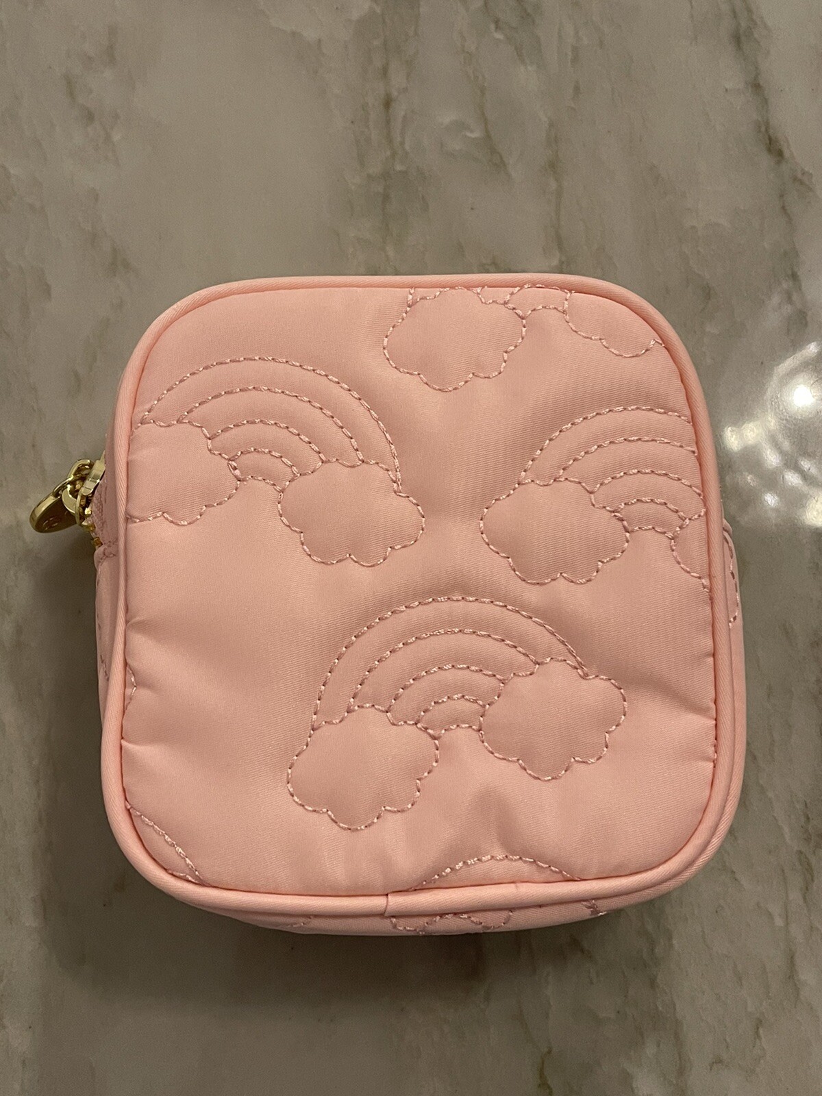 New Stoney Clover Lane Mini Over The Rainbow Pink Puffy Pouch