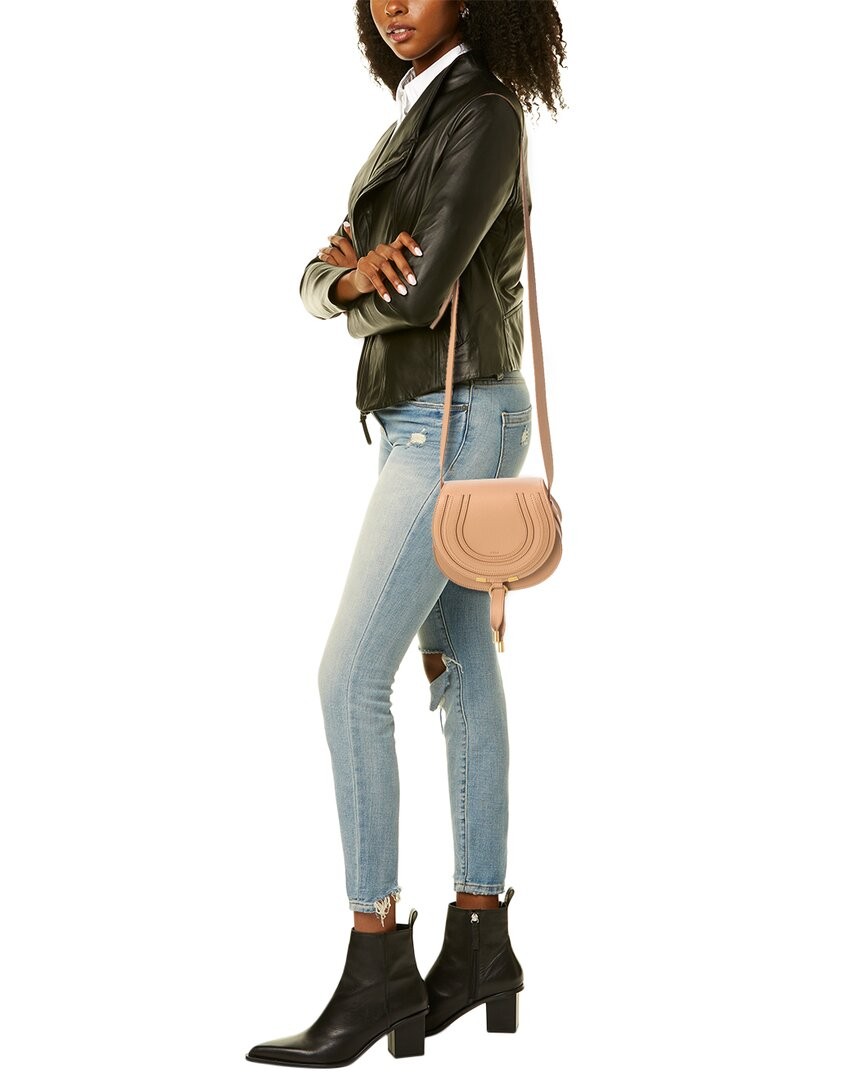 Chloé Marcie Small Leather Saddle Bag Women’s Brown