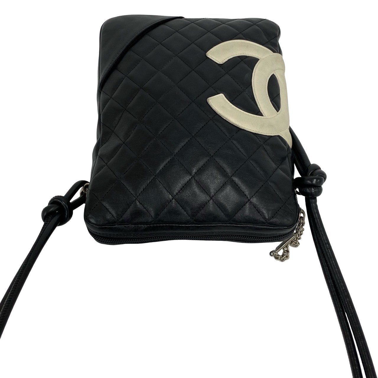 CHANEL Cambon line COCO Mark Shoulder Bag leather black 24808