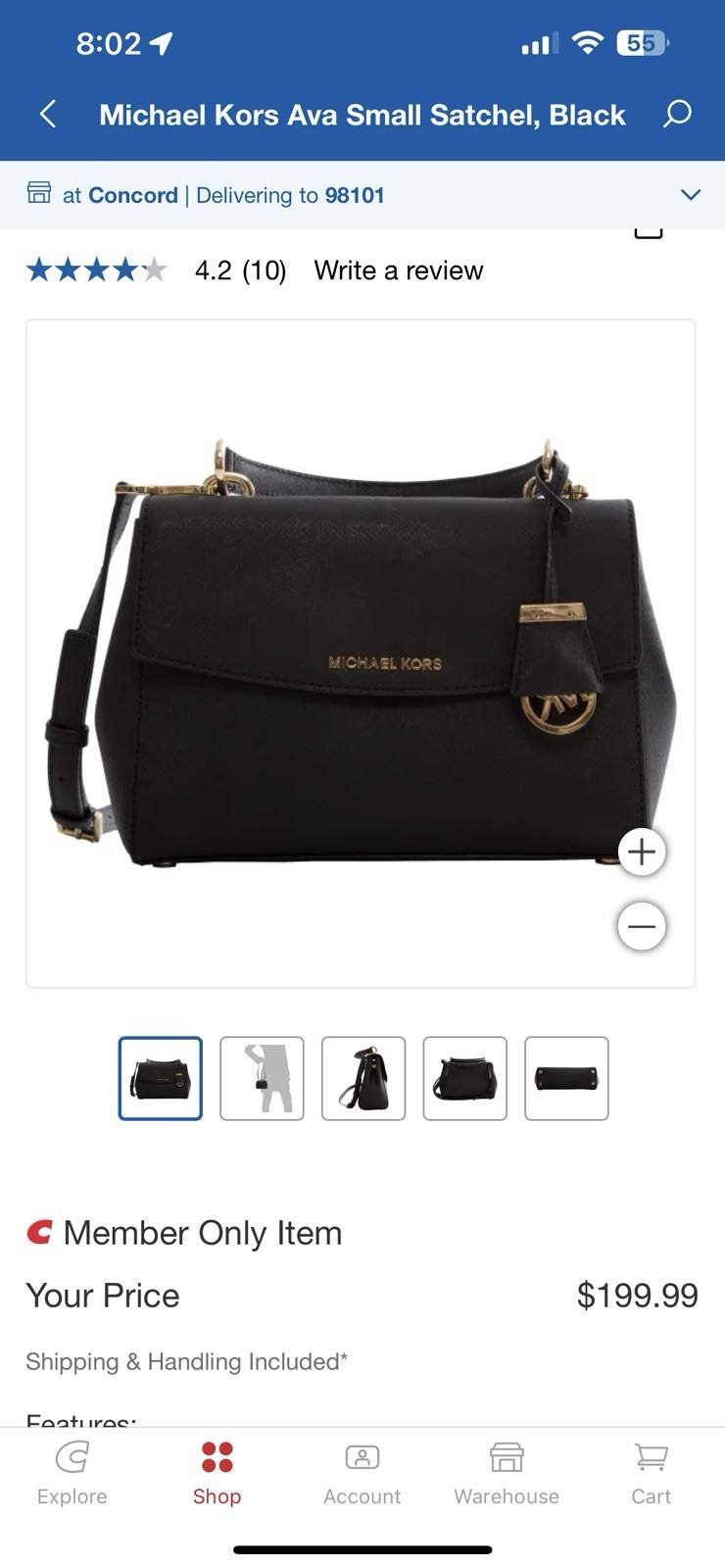 Michael Kors Ava Small Patent Saffiano Leather Crossbody Satchel