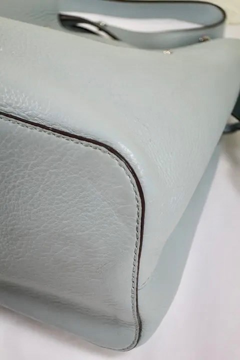 KATE SPADE Marti Small Light Blue Leather Sling Bucket Shoulder Bag