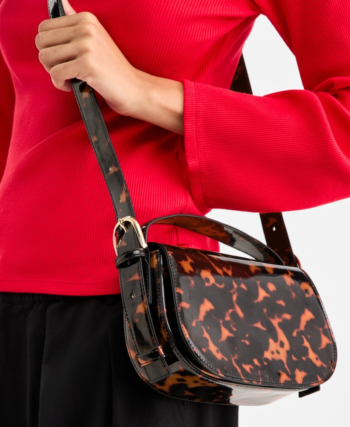 $80. On 34th Jaqqy Small Crossbody Bag Tortoise Shell