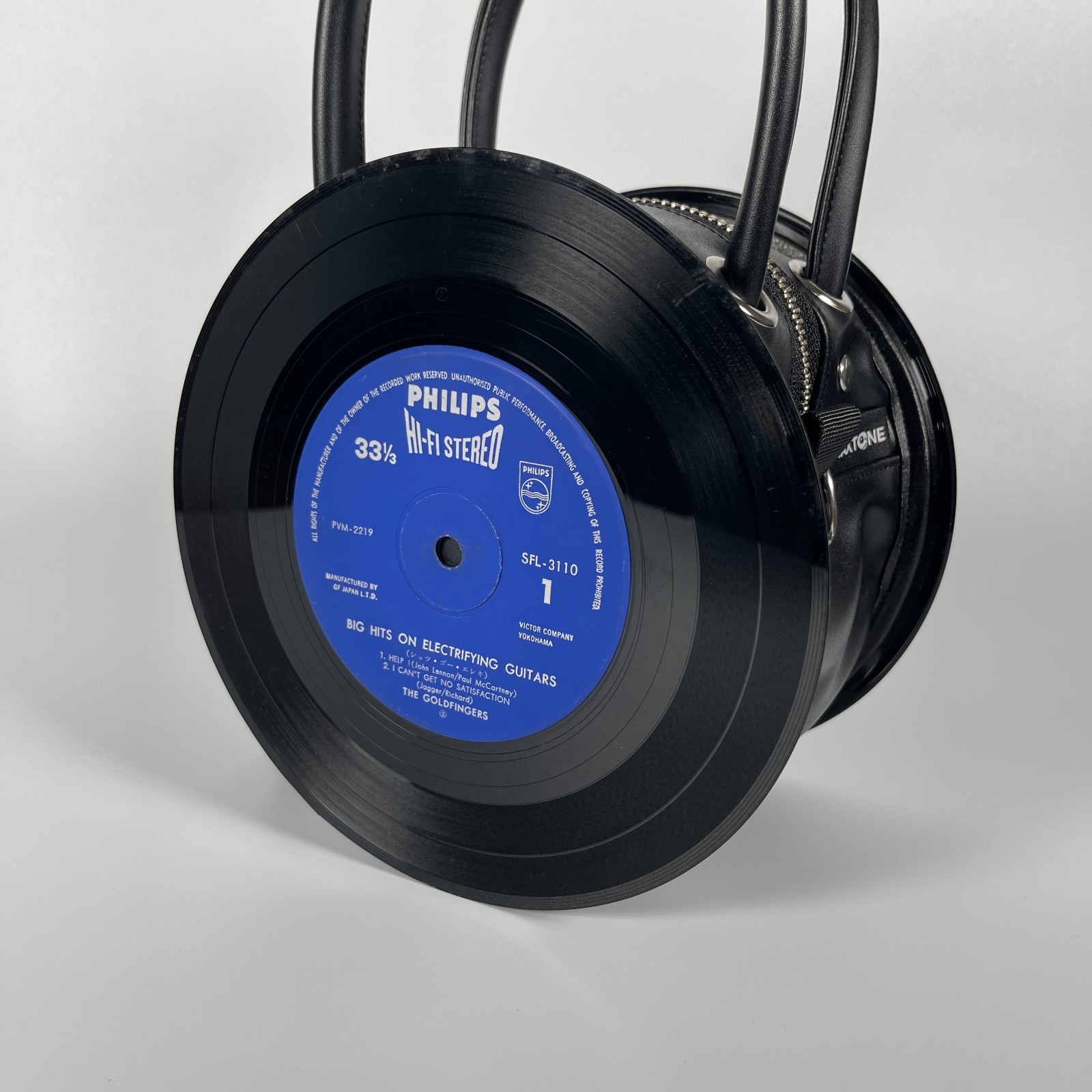 Upcycled 7-Inch Vinyl Record Handbag Spin MINI Made in Japan WAXTONE