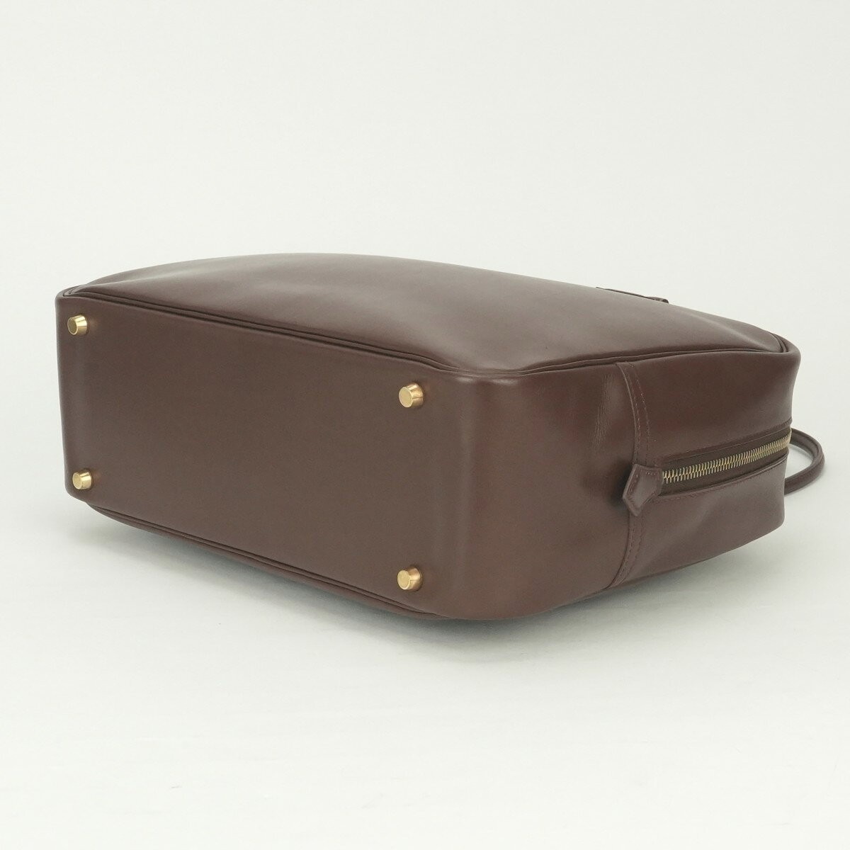 Hermes Plume 32 Handbag Box Calf Leather Brown Women Bag A Stamp W12.6xH9.1in 99