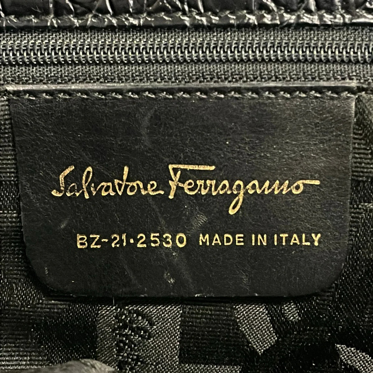Salvatore Ferragamo Vara Black Leather Tote Bag