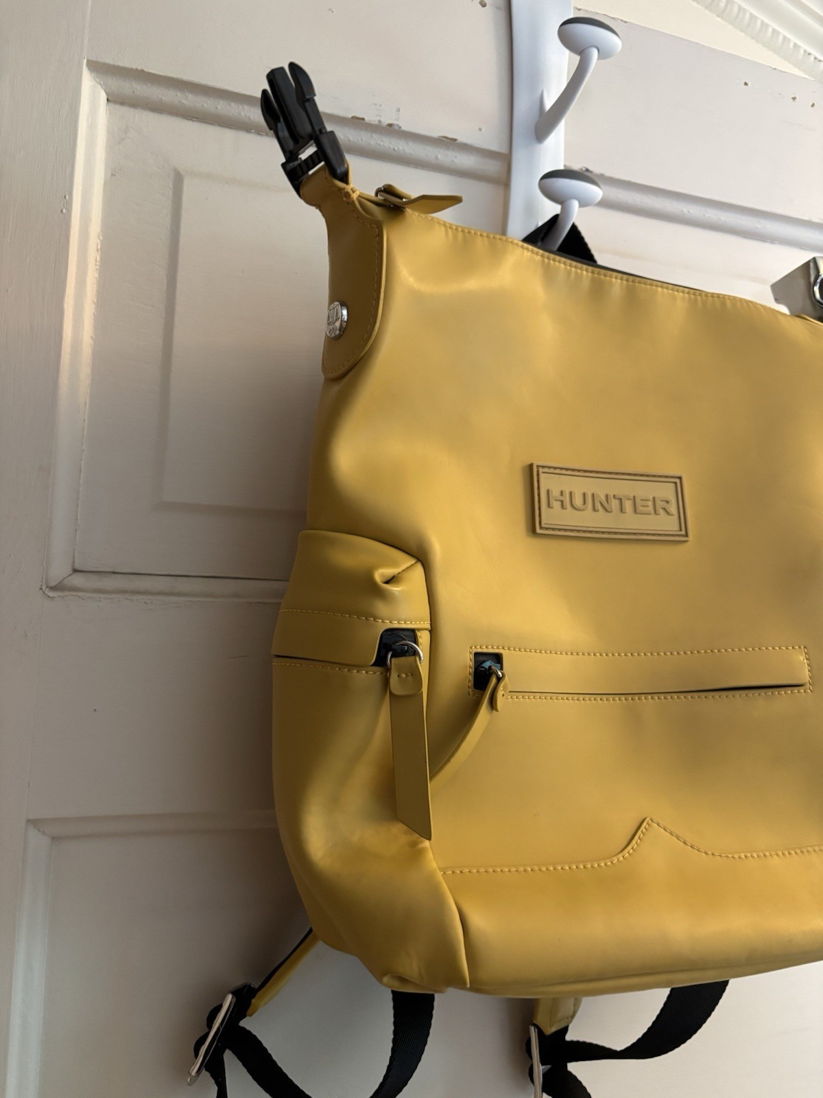 Hunter Top Clip Waterproof Backpack Yellow Rubber Rain Travel Bag Multi Pocket
