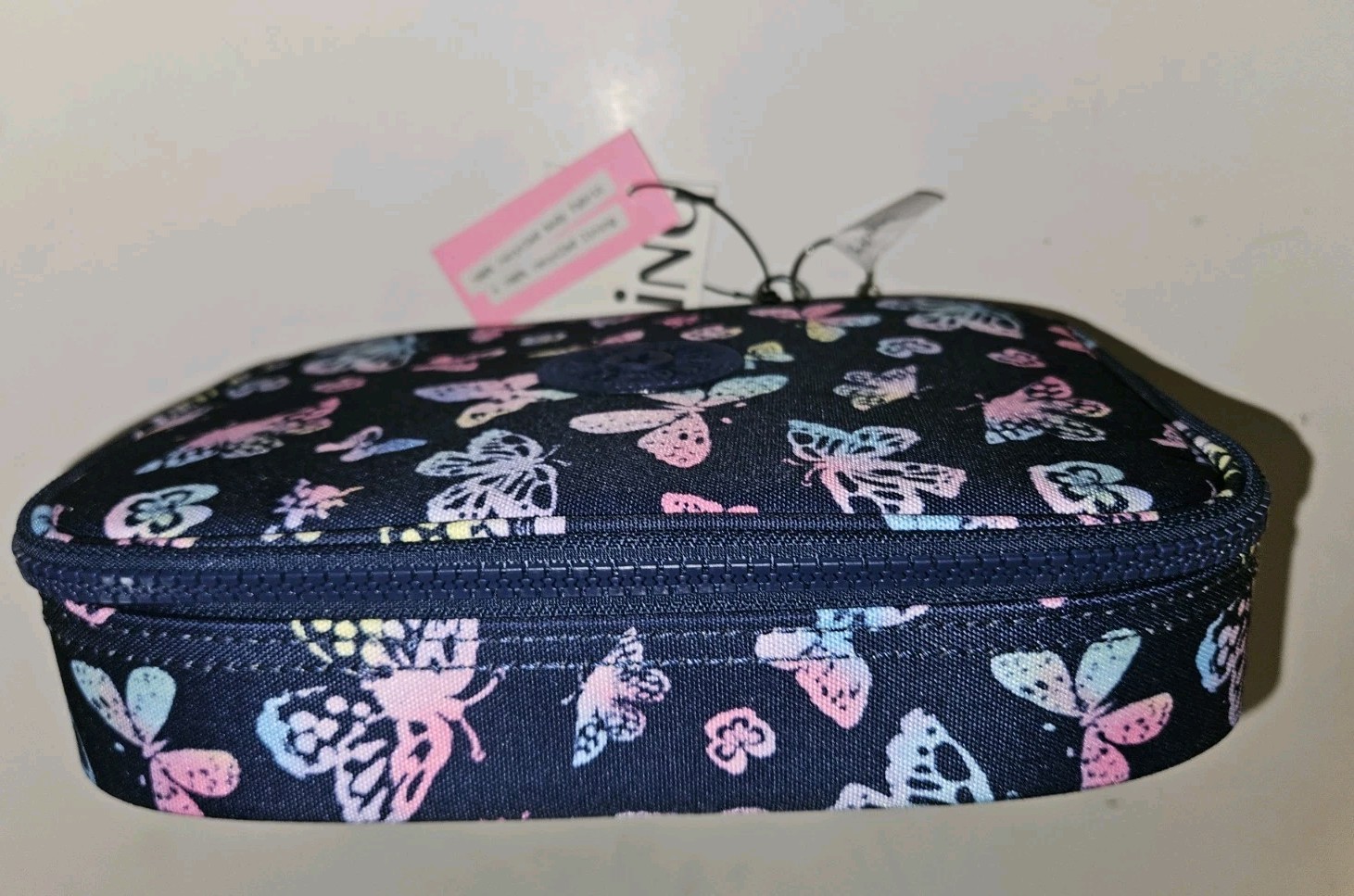 Kipling 100 Pens Case Butterfly Fun print NWT