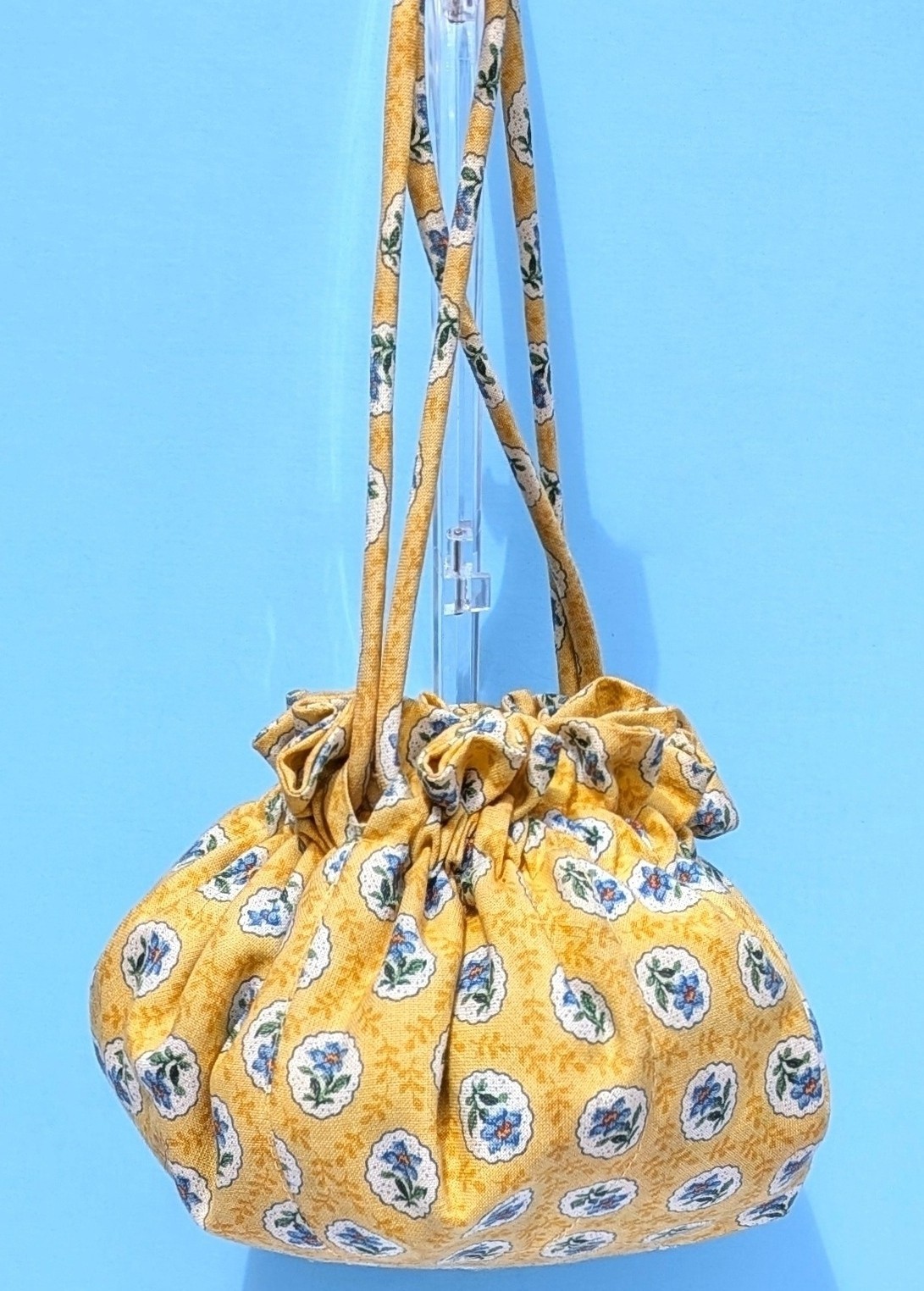 Vera Bradley Vintage Elizabeth Drawstring Jewelry Pouch 8 Pocket Organizer Bag