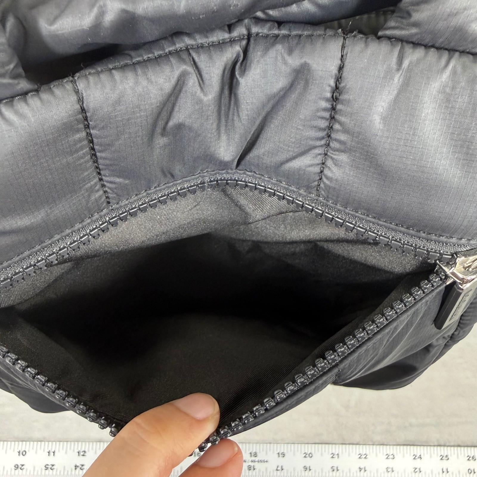 Lululemon Quilted Grid Tote Bag Mini Black Puffer Crossbody Handbag LU9BETS