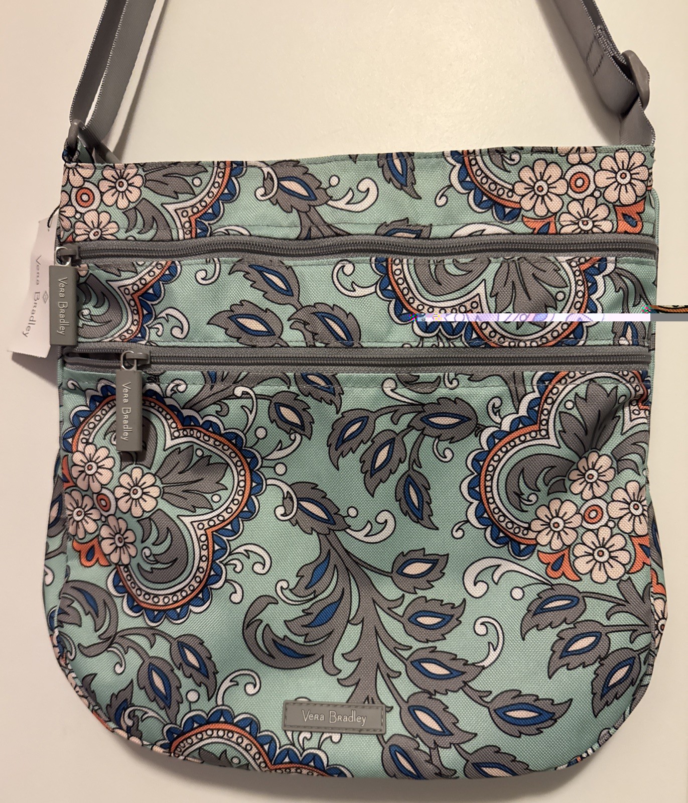 Vera Bradley Lighten Up Trio Zip Hipster Fan Flowers New W/ Tags