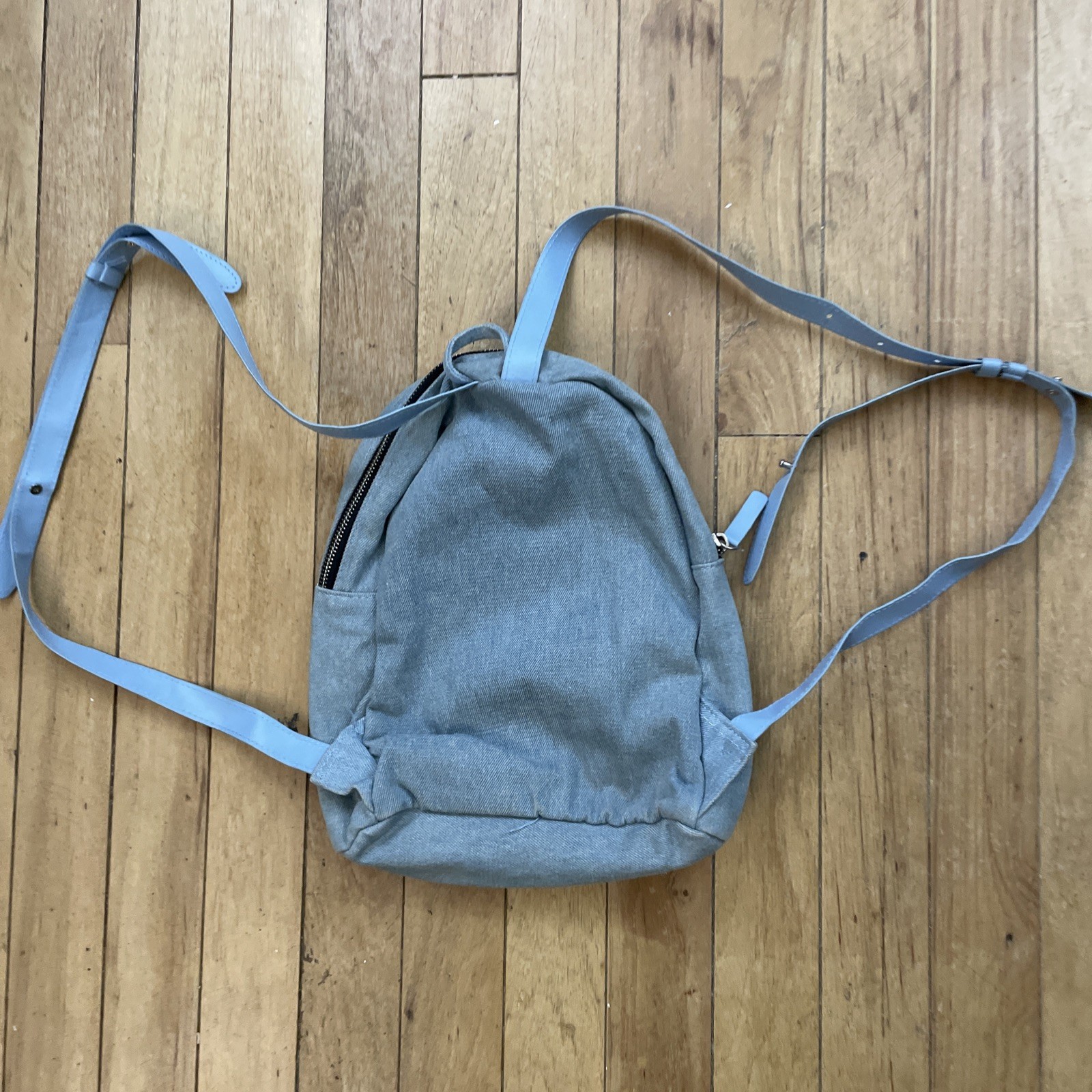 Guess Jeans Mini Backpack Denim Bag Logo Preppy Light Blue Logo 90s Y2k 2000s