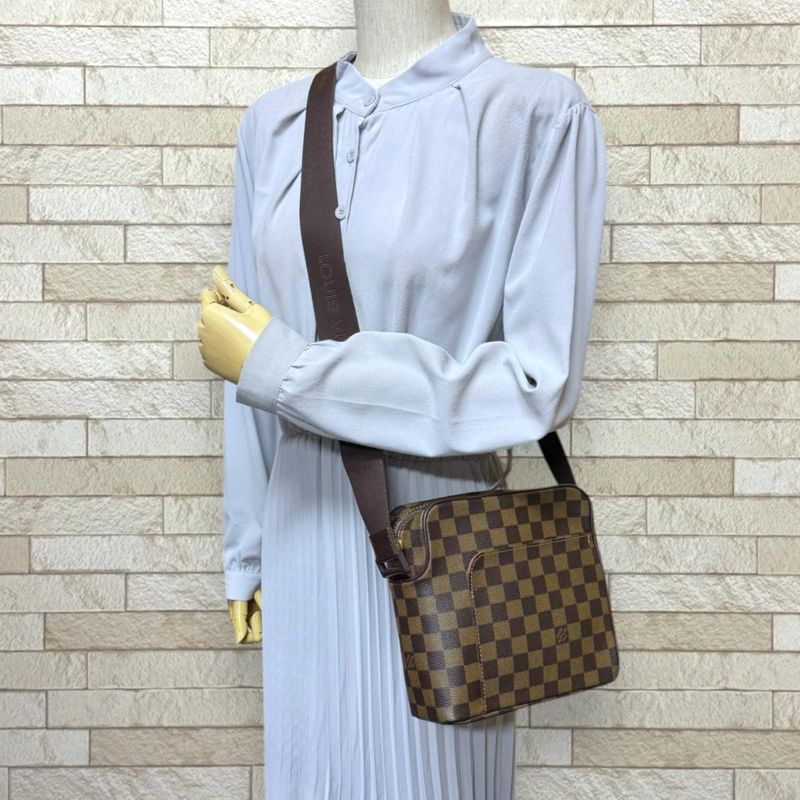 LOUIS VUITTON Shoulder Bag Cross Body N41442 Damier canvas Olaf PM used