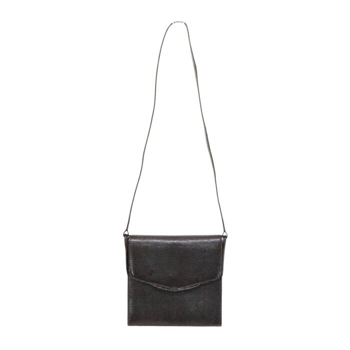 Hermes Shoulder Bag 19in Square Mini Pochette Brown Leather Vintage with Box 99