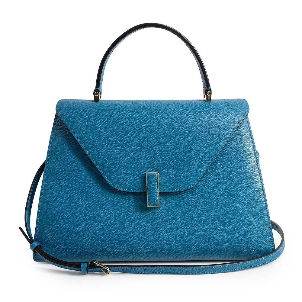 Valextra V5E40-28-UME-OC Iside Large Soft calfskin, Blue Handbag