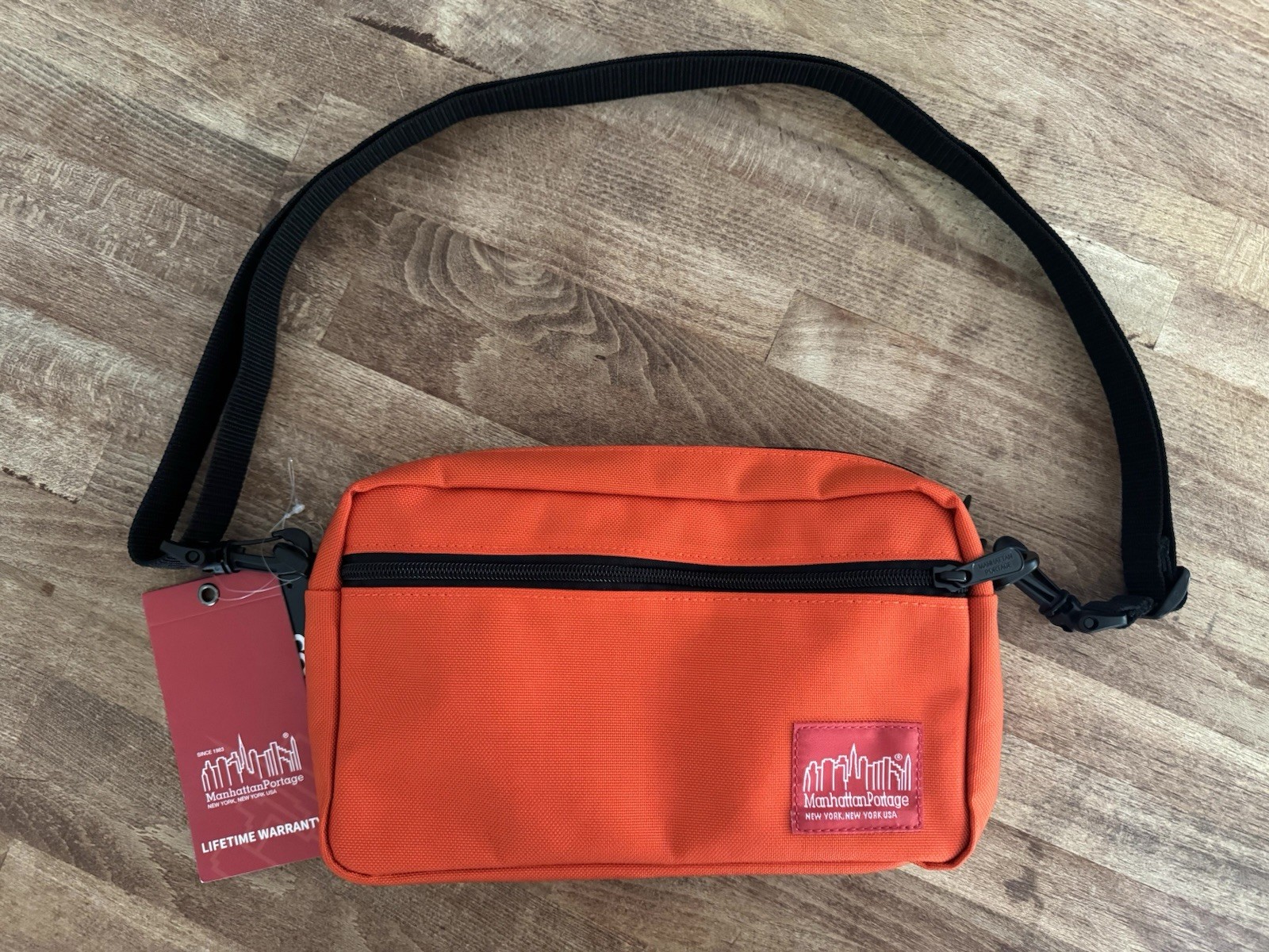 Manhattan Portage Jogger Small Orange Cordura Crossbody Bag Shoulder Strap NEW